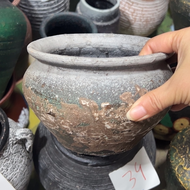 做旧盆默认打孔高12口16