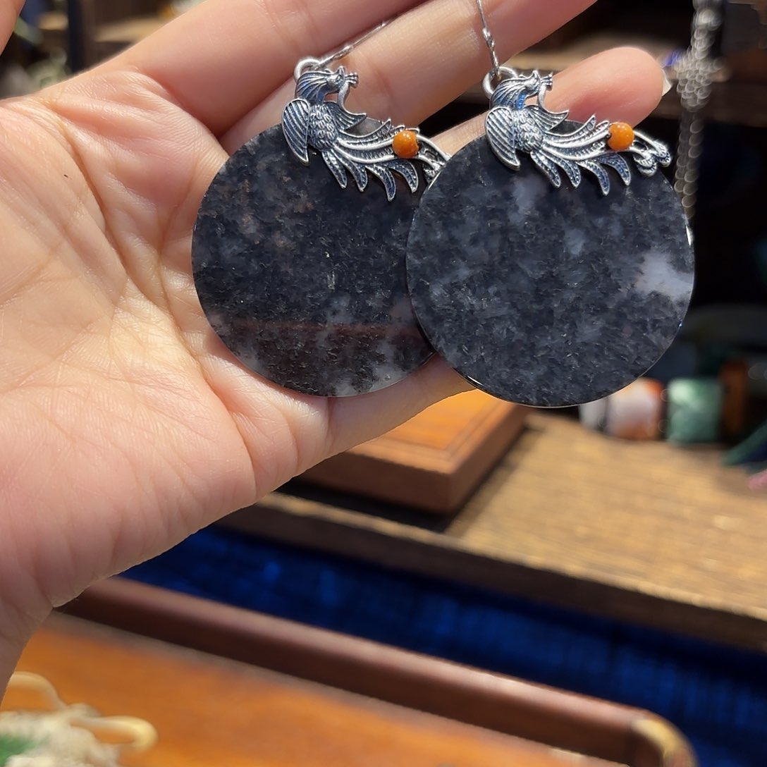 翡翠耳饰未镶嵌原创