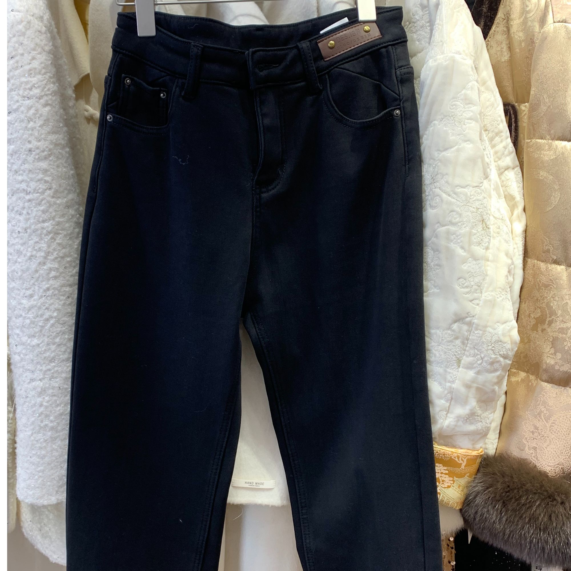 牛仔裤显瘦高腰时尚百搭阔腿宽松加绒韩版休闲裤秋冬秋季