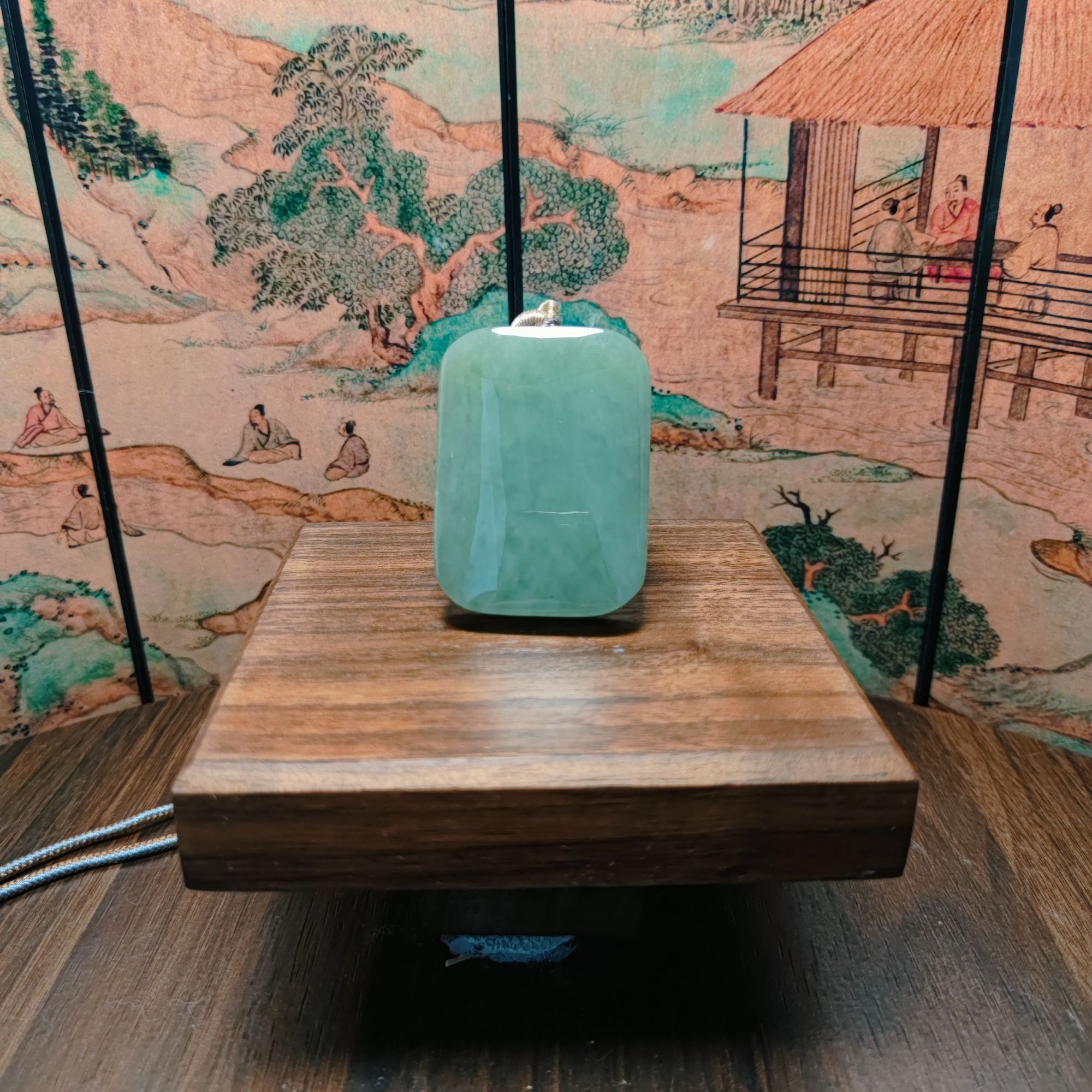 B和田玉无事牌吊坠3130