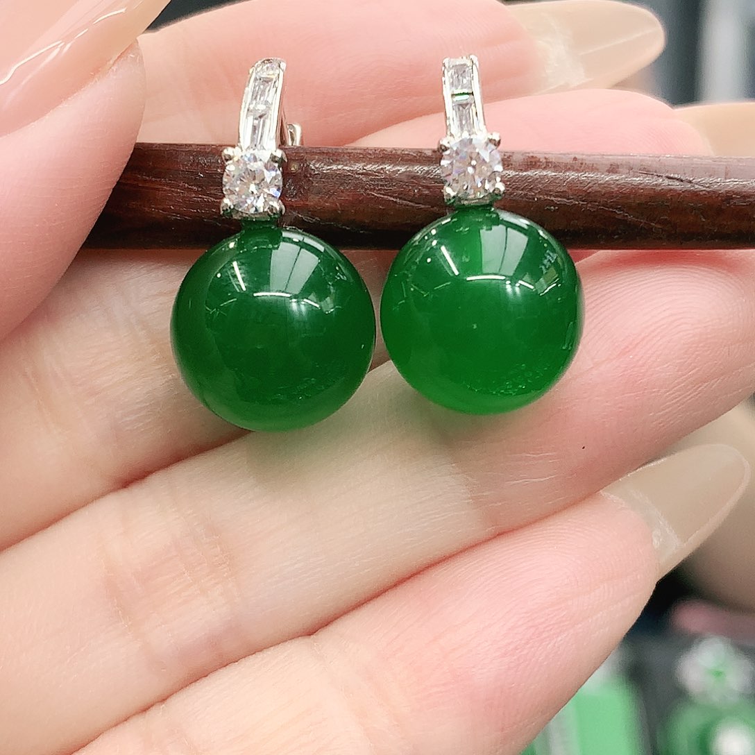 银S925镶嵌耳坠玛瑙/玉髓