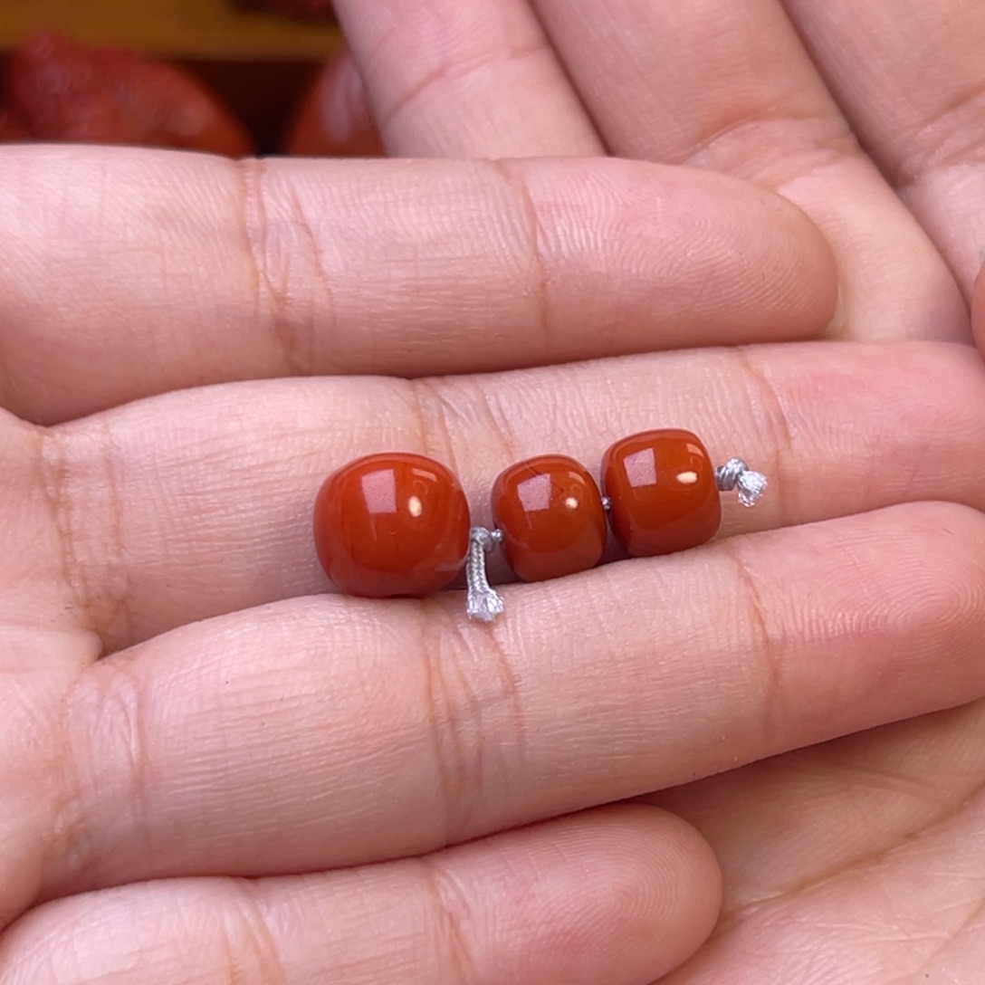 月***风南红玛瑙未镶嵌川料瓦西老型配饰