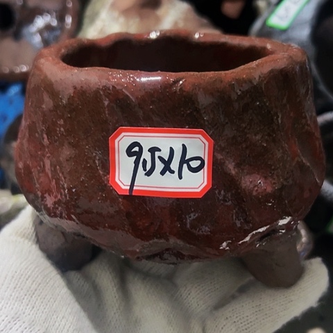 红陶粗陶花盆手工