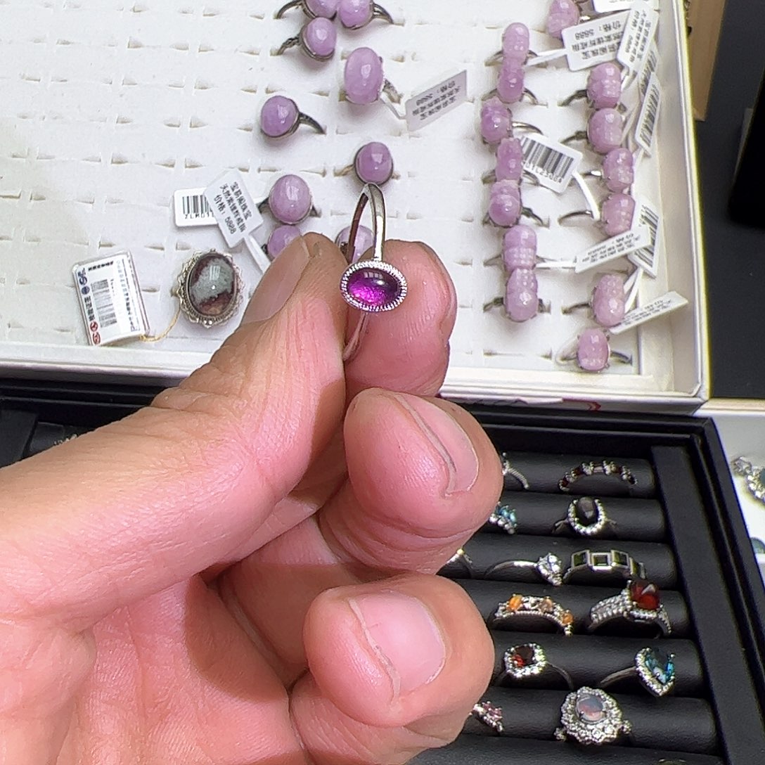紫晶珠宝半成品银S925镶嵌