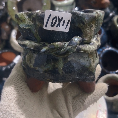 粗陶花盆手工花盆制作