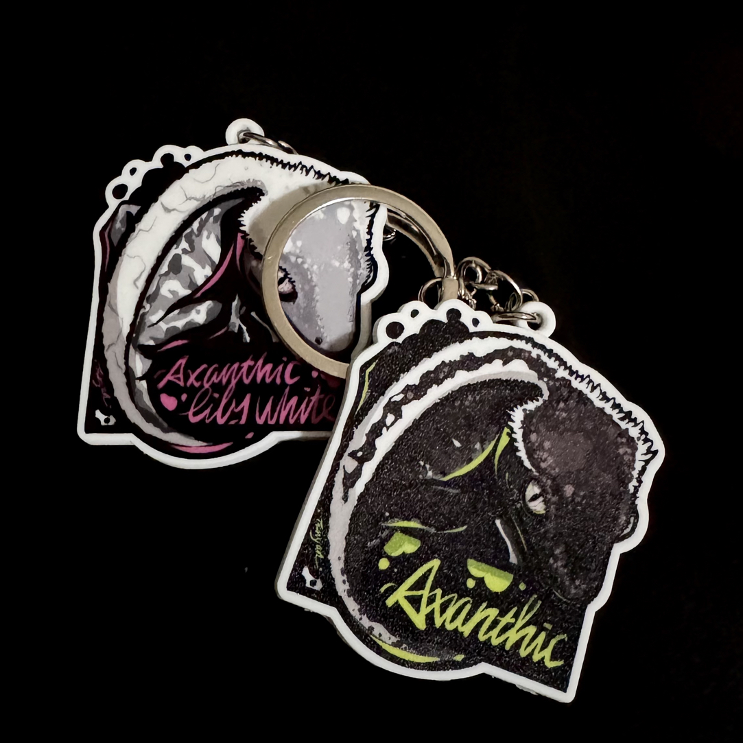 独家定制 一套9个 睫角守宫各种花色钥匙扣 一套价格 周边