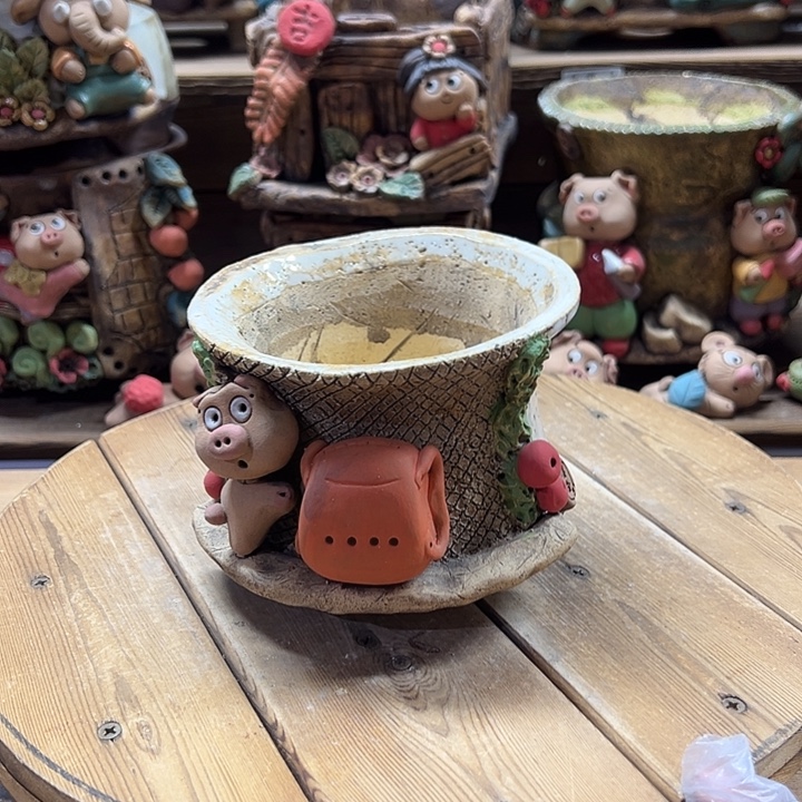 嘻哈多肉花盆百搭