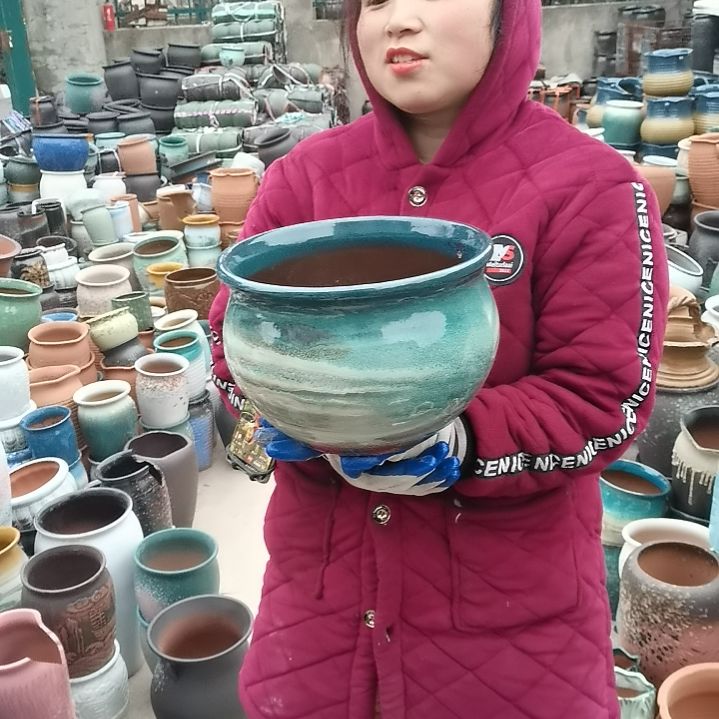 红陶口25高18一个盆子