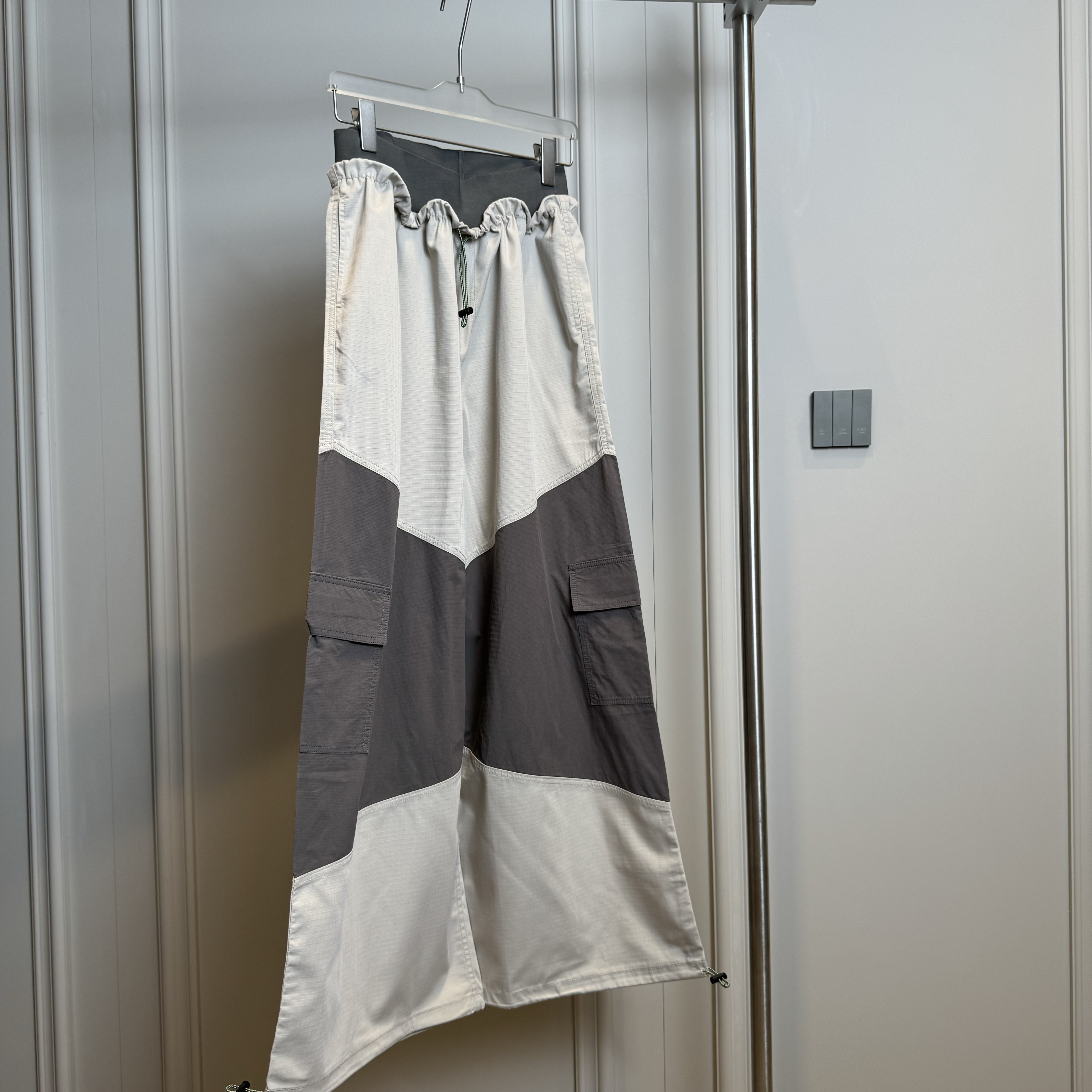 RIRV「Black系列」 环岛日记 撞色拼接阔腿裤