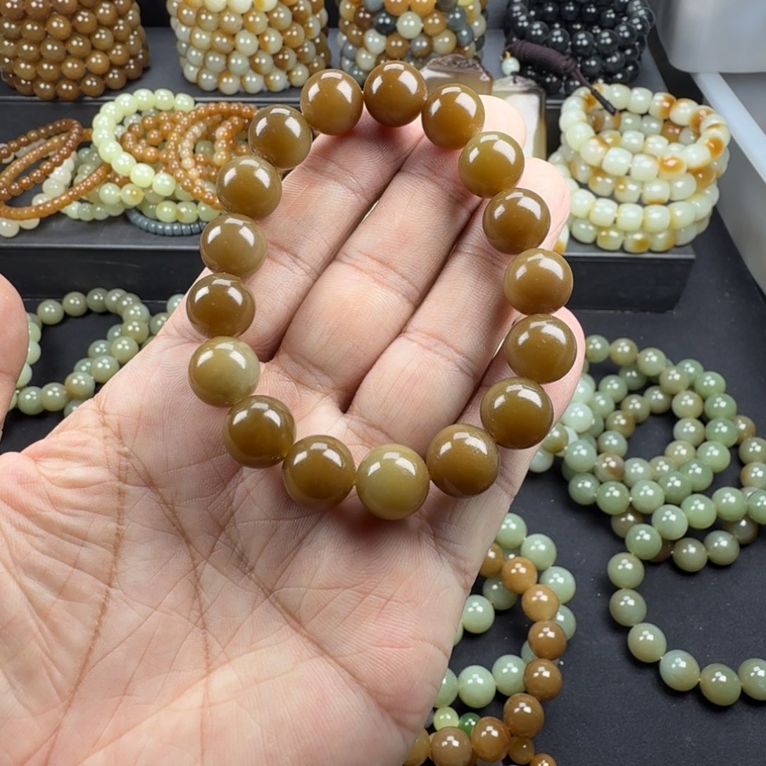 风***落和田玉未镶嵌手链