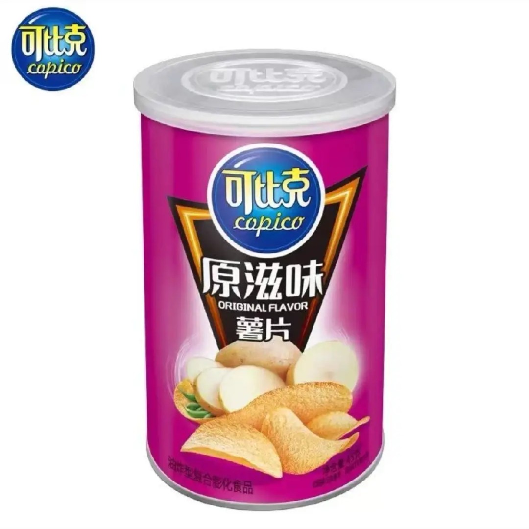 可比克原滋味薯片45g/罐