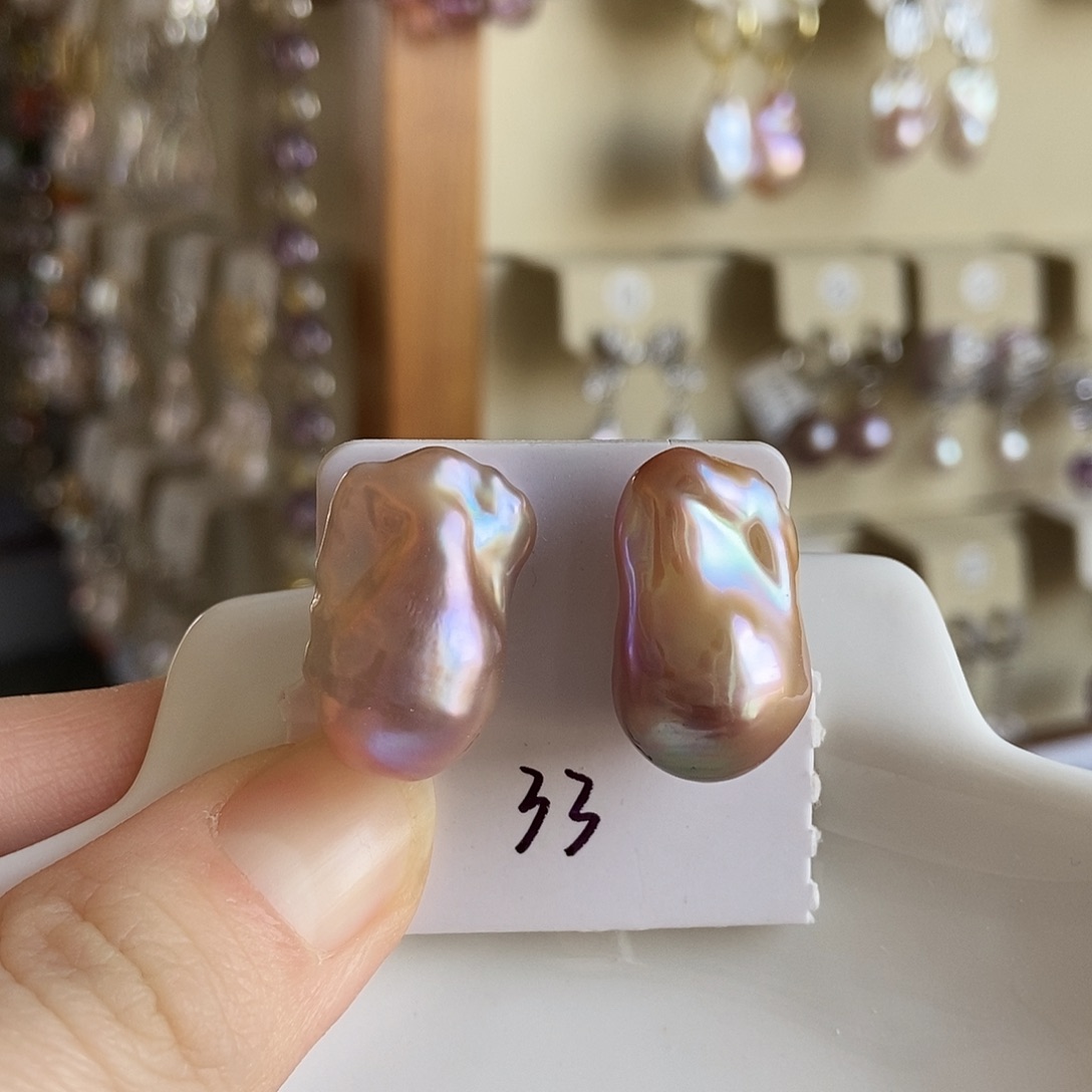 淡水珍珠颈饰合金特价耳饰素钉33号