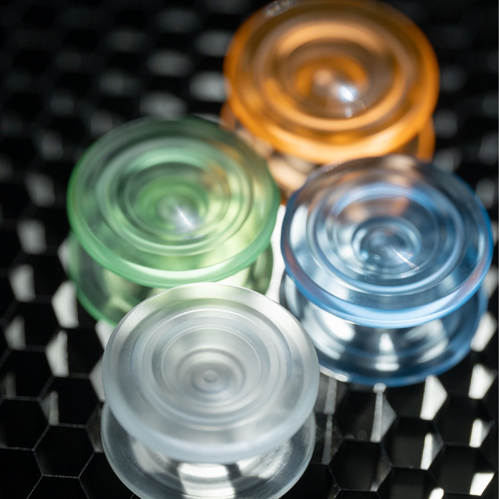 【妹子EDC】陀螺对锁配件pc pmma pei 24mm对锁 海浪锁edc指尖陀螺