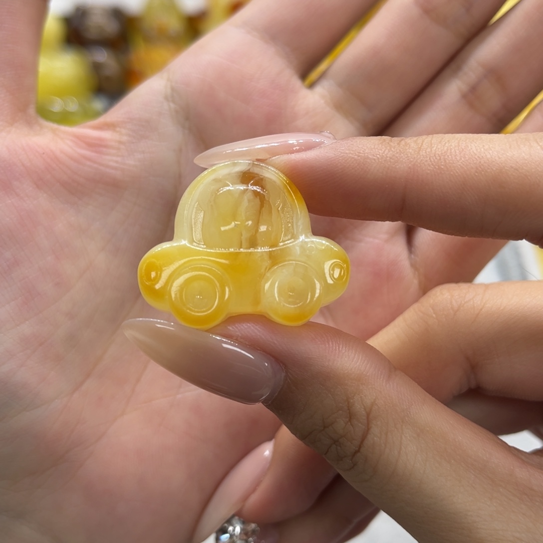 琥珀未镶嵌裸石天然琥珀蜜蜡车车