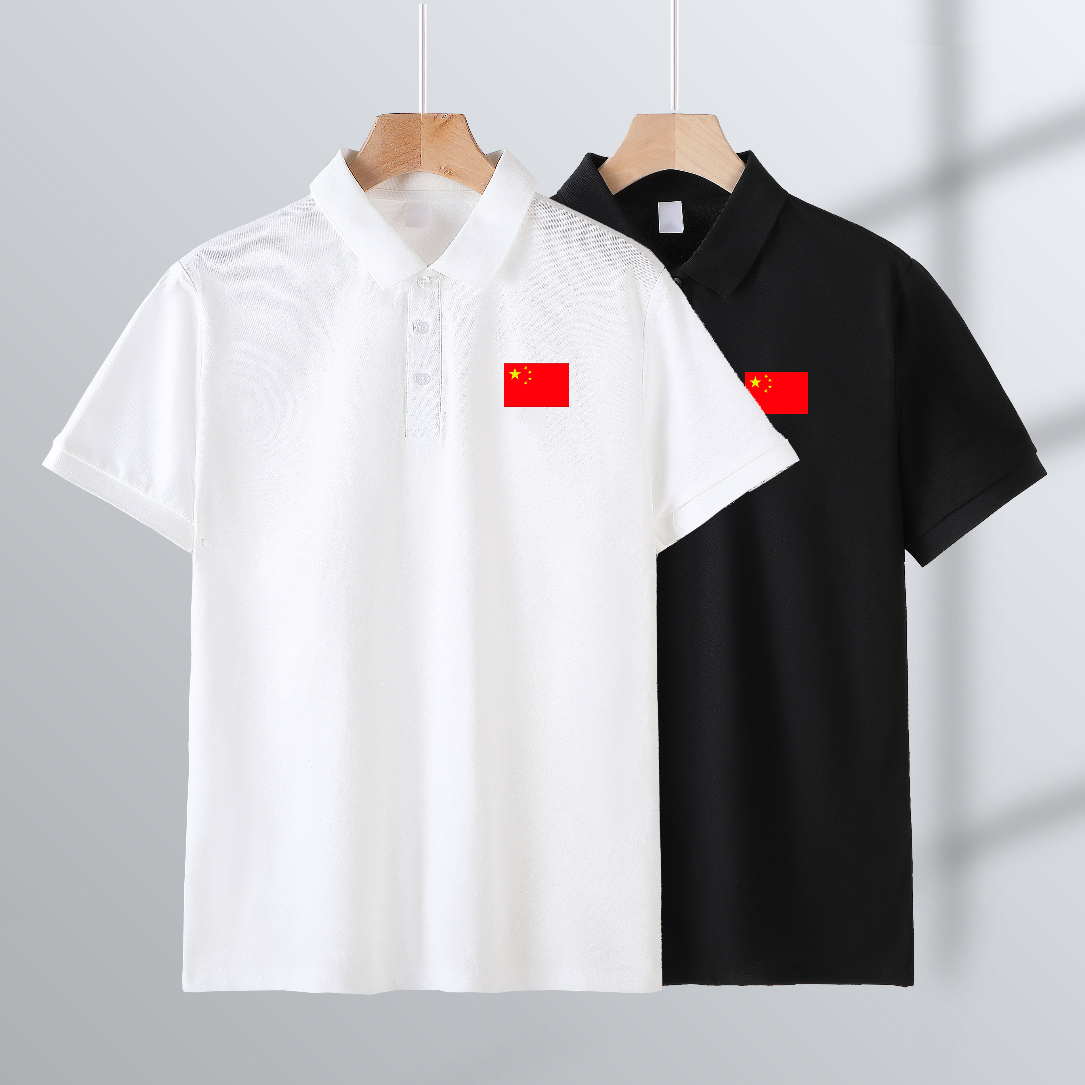 t恤透气翻领Polo衫男装短袖情侣夏季速干中国风男士印花半袖国潮