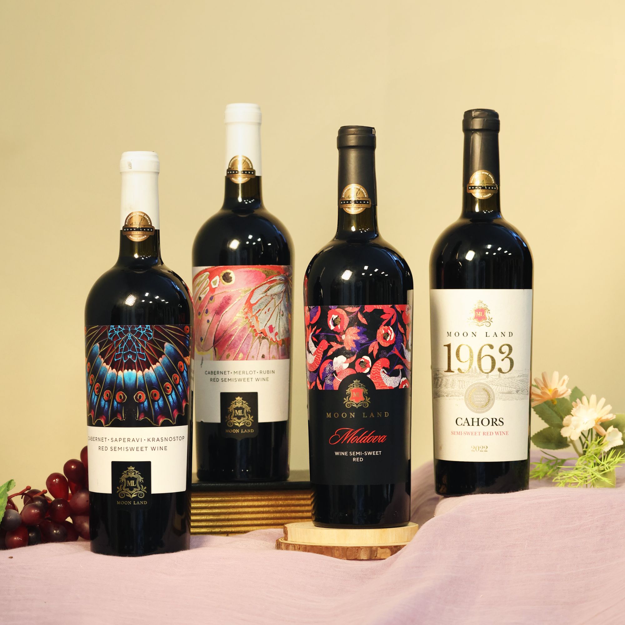 【 俄罗斯进口】木莱特火烈鸟 粉黛 1963 幻影葡萄酒750ml*4组合  