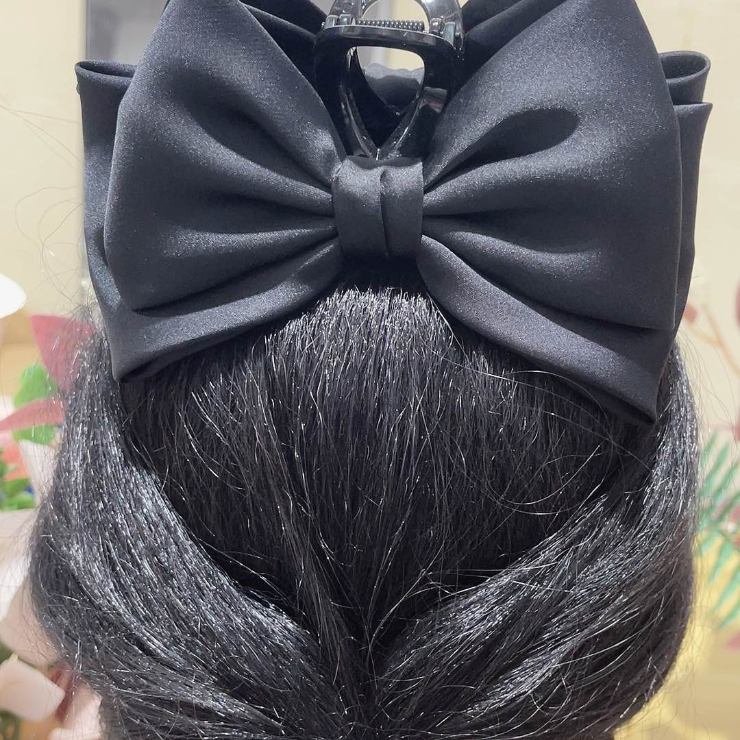 皮质铁合金蝴蝶结发夹