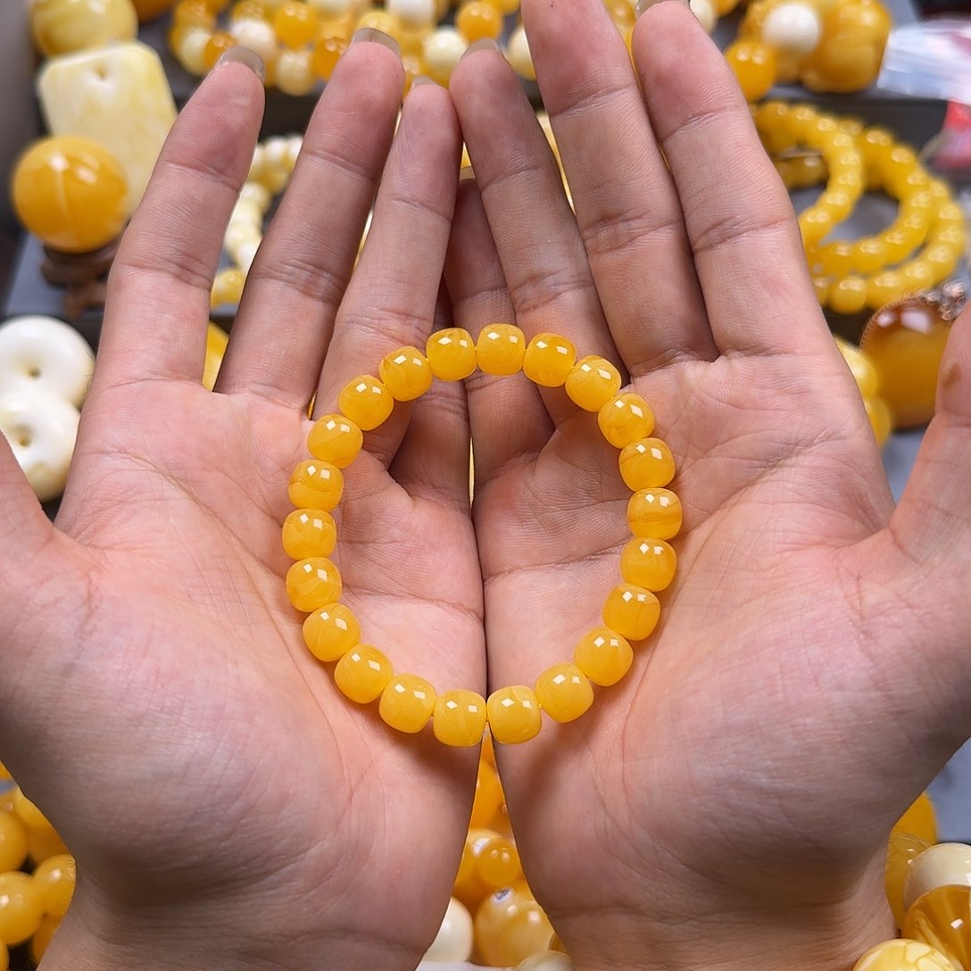 琥珀珠宝奇石未镶嵌同料10mm