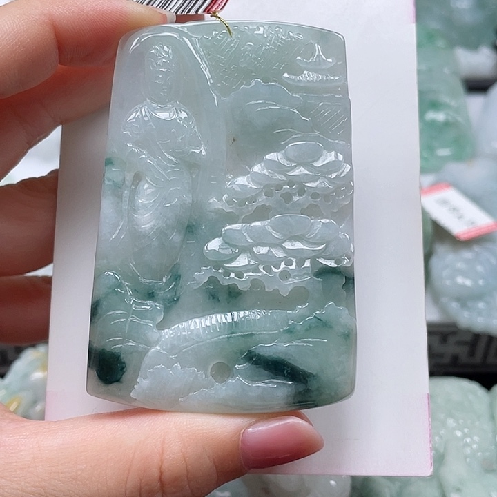 翡翠未镶嵌吊坠(不含链)翡翠