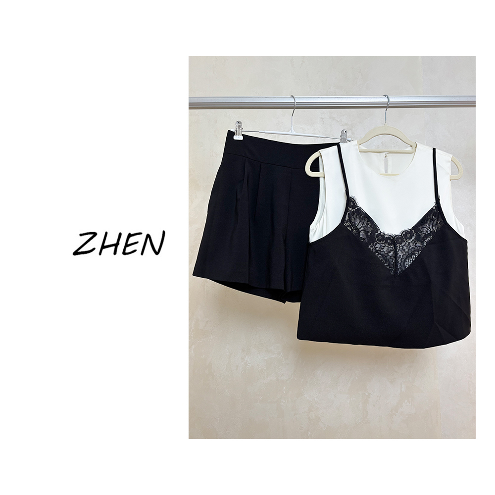 【ZHEN】25K00593 2025新款时尚气质修身显瘦设计师款时尚套装女