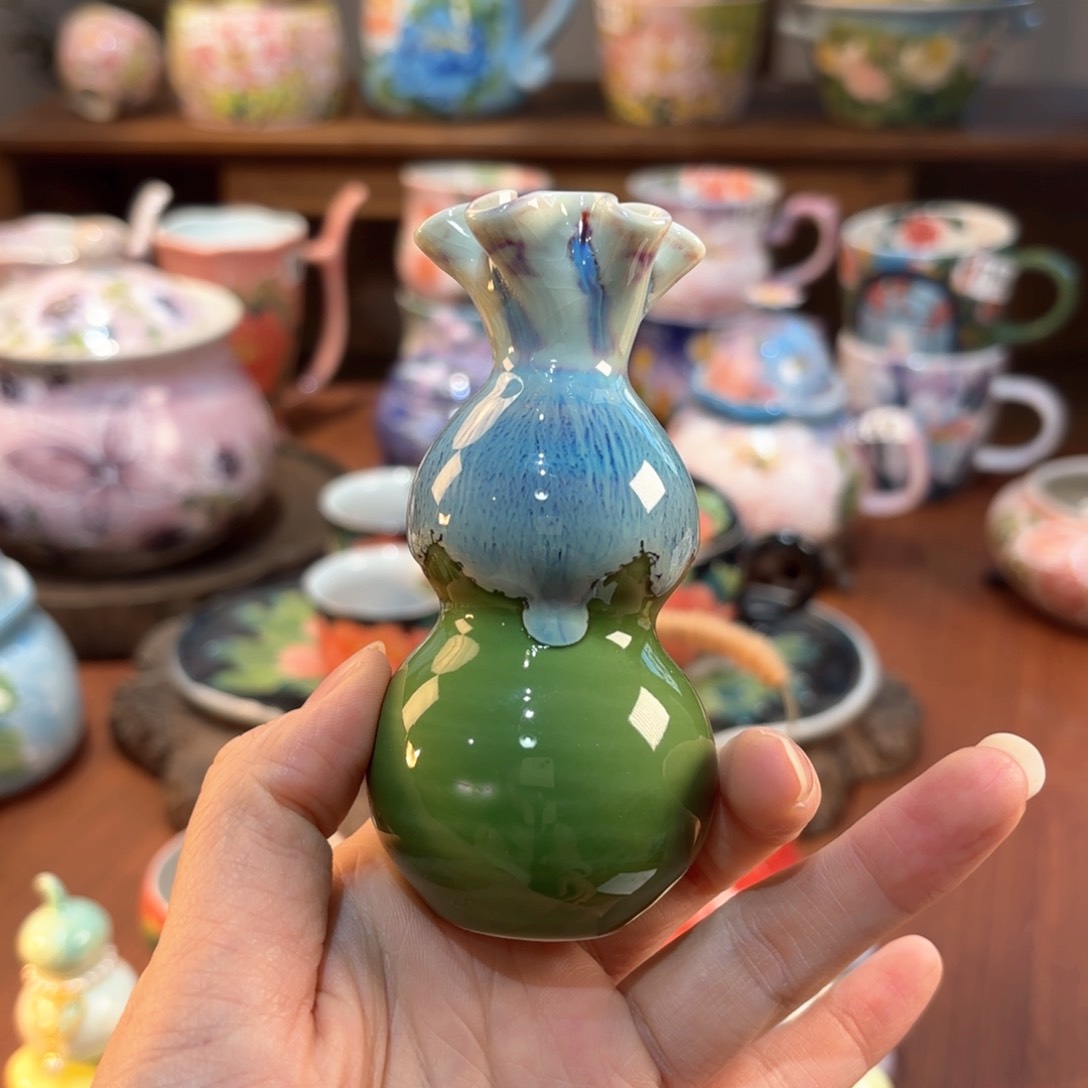 景德镇手绘高温釉下彩陶瓷茶具