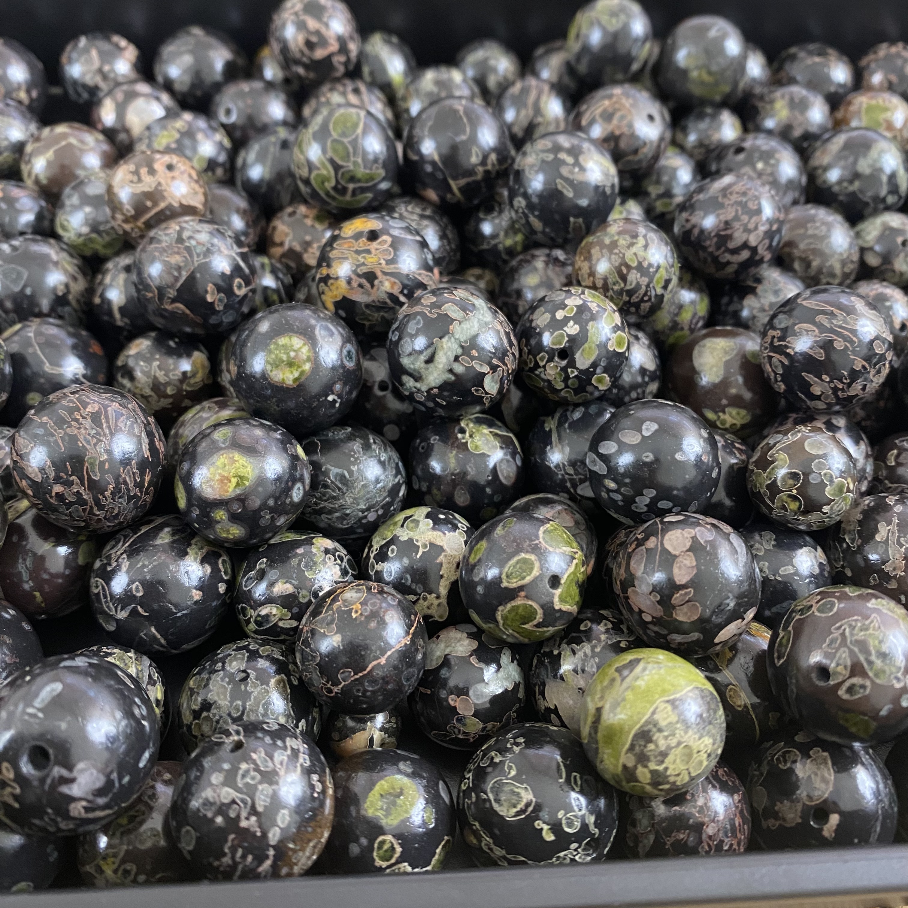 豫石匠安山玉梅花玉茶水石5颗带孔道卡15+随机发多用途