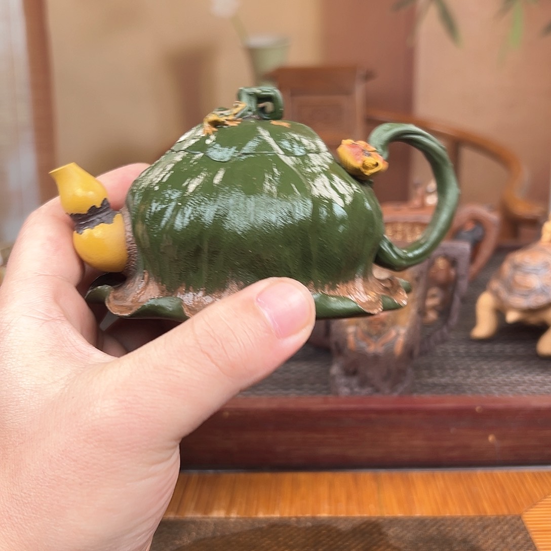 紫砂茶杯荷叶更好健康啦老婆哦