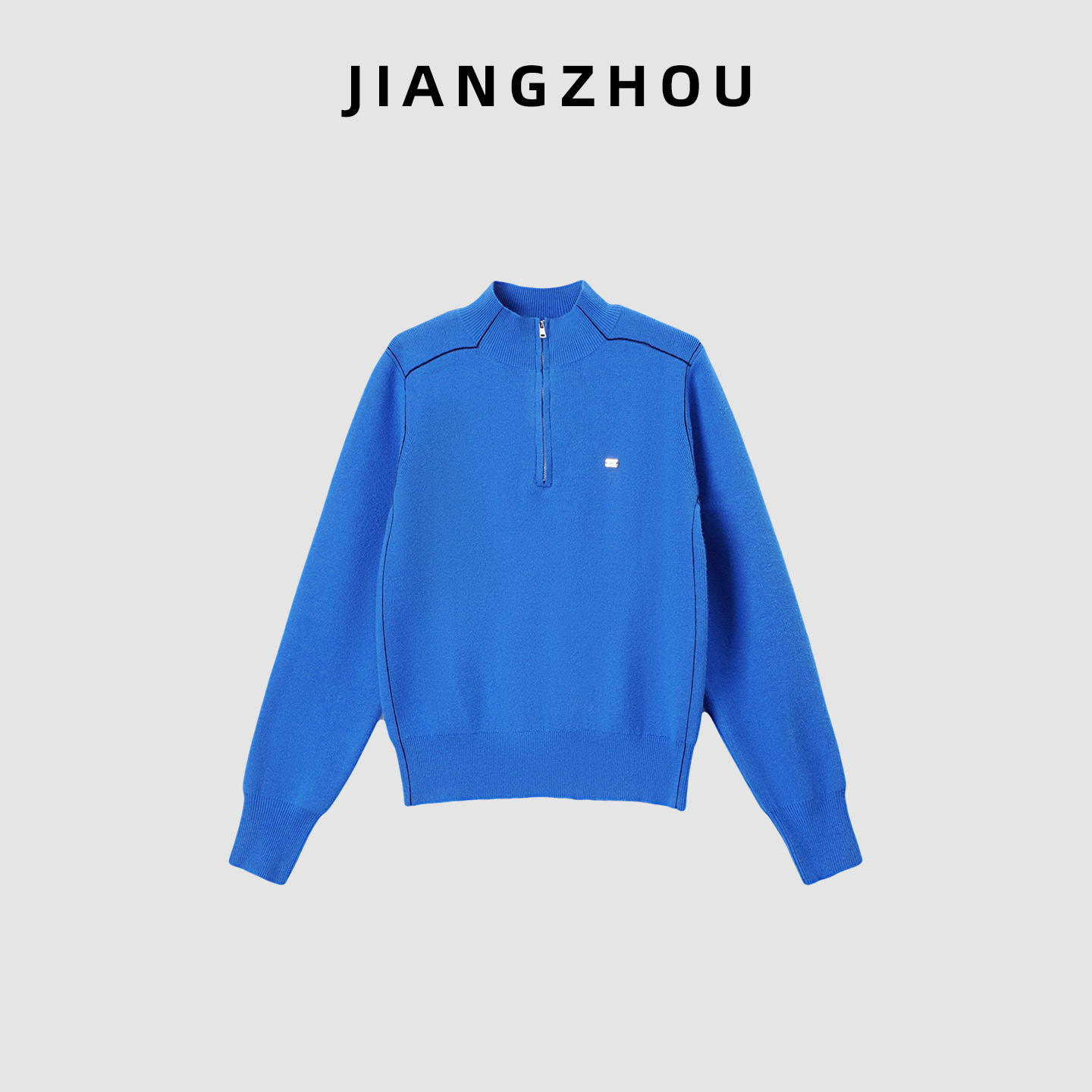 江洲【霁海】加厚保暖显白秋冬新款休闲风显瘦针织上衣胸标羊毛毛衣