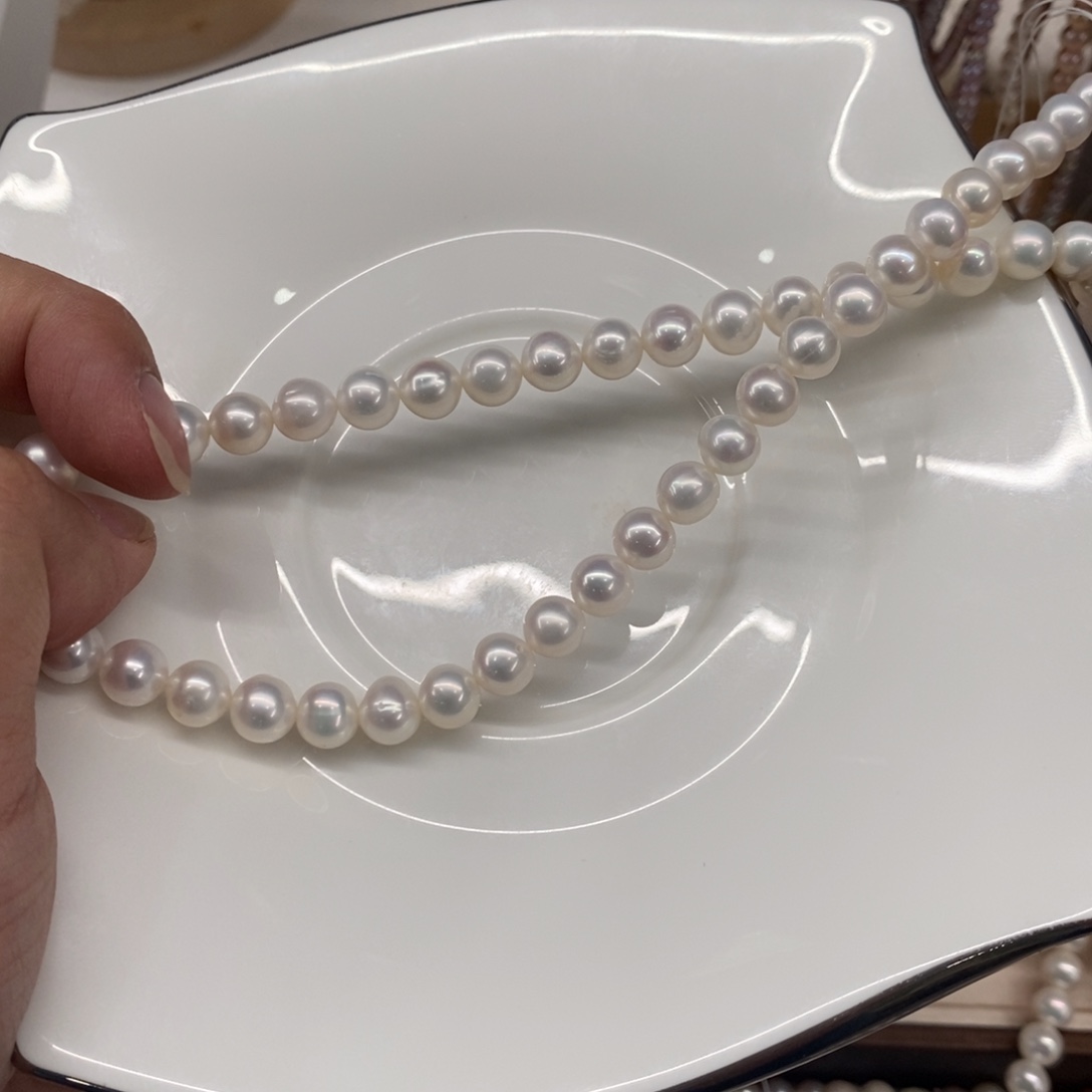 踏***梅淡水珍珠颈饰合金7.3-8.3有瑕疵