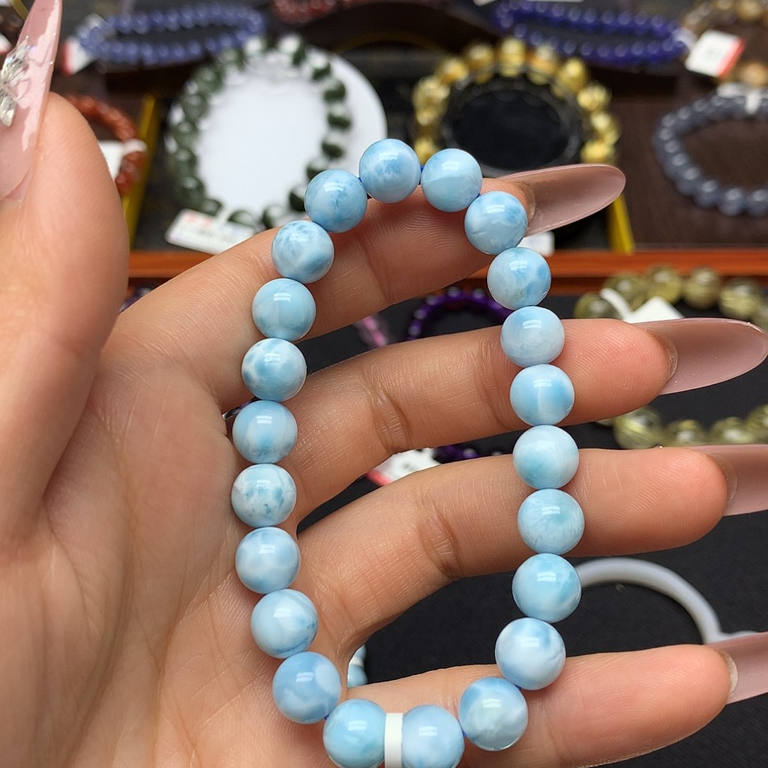 针钠钙石（海纹石）手链未镶嵌手链