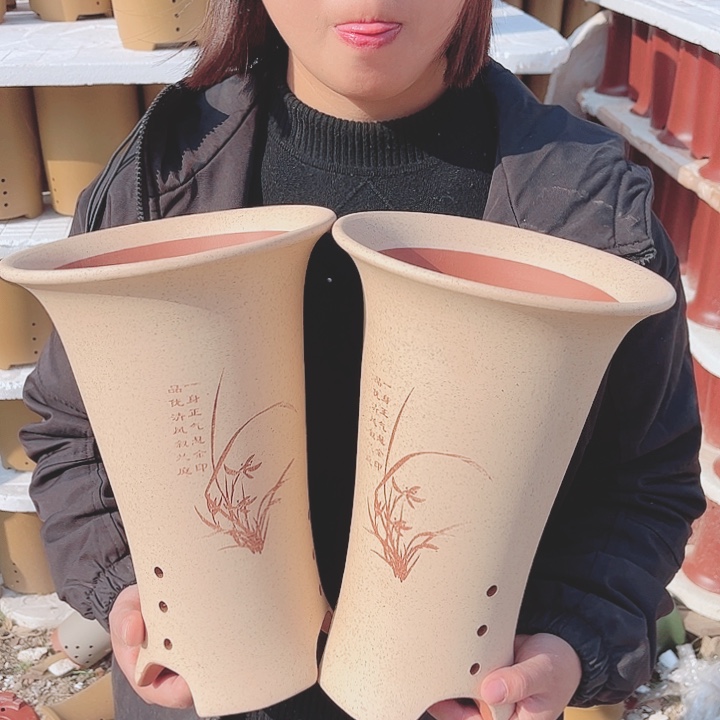 紫砂花盆宜兴紫砂精品花盆 