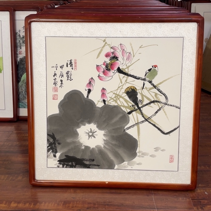 国画带框尺寸63*63厘米