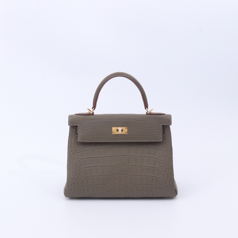 私订达人2025新款雅丹女士真皮鳄鱼皮斜挎包