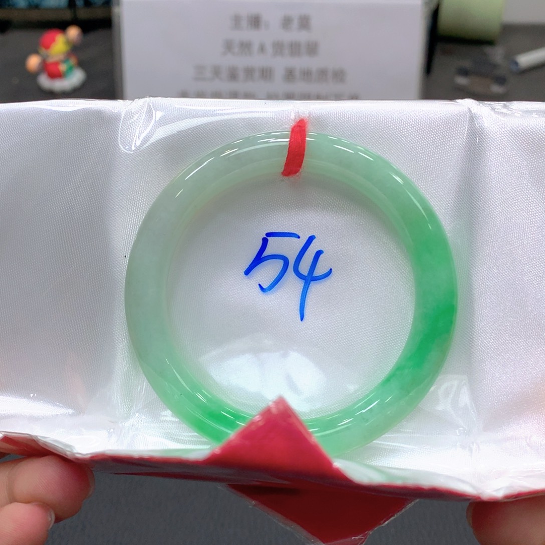 翡翠未镶嵌手镯54圆