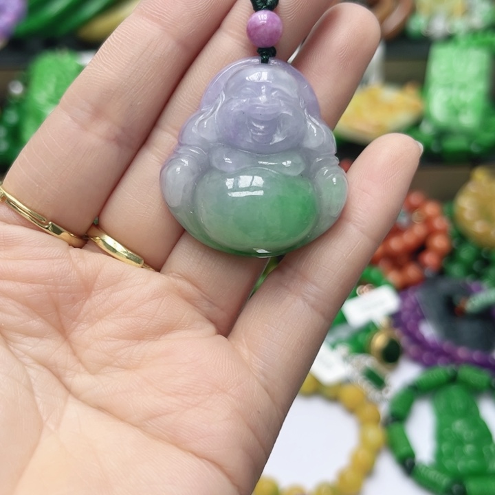 翡翠未镶嵌颈饰项链67