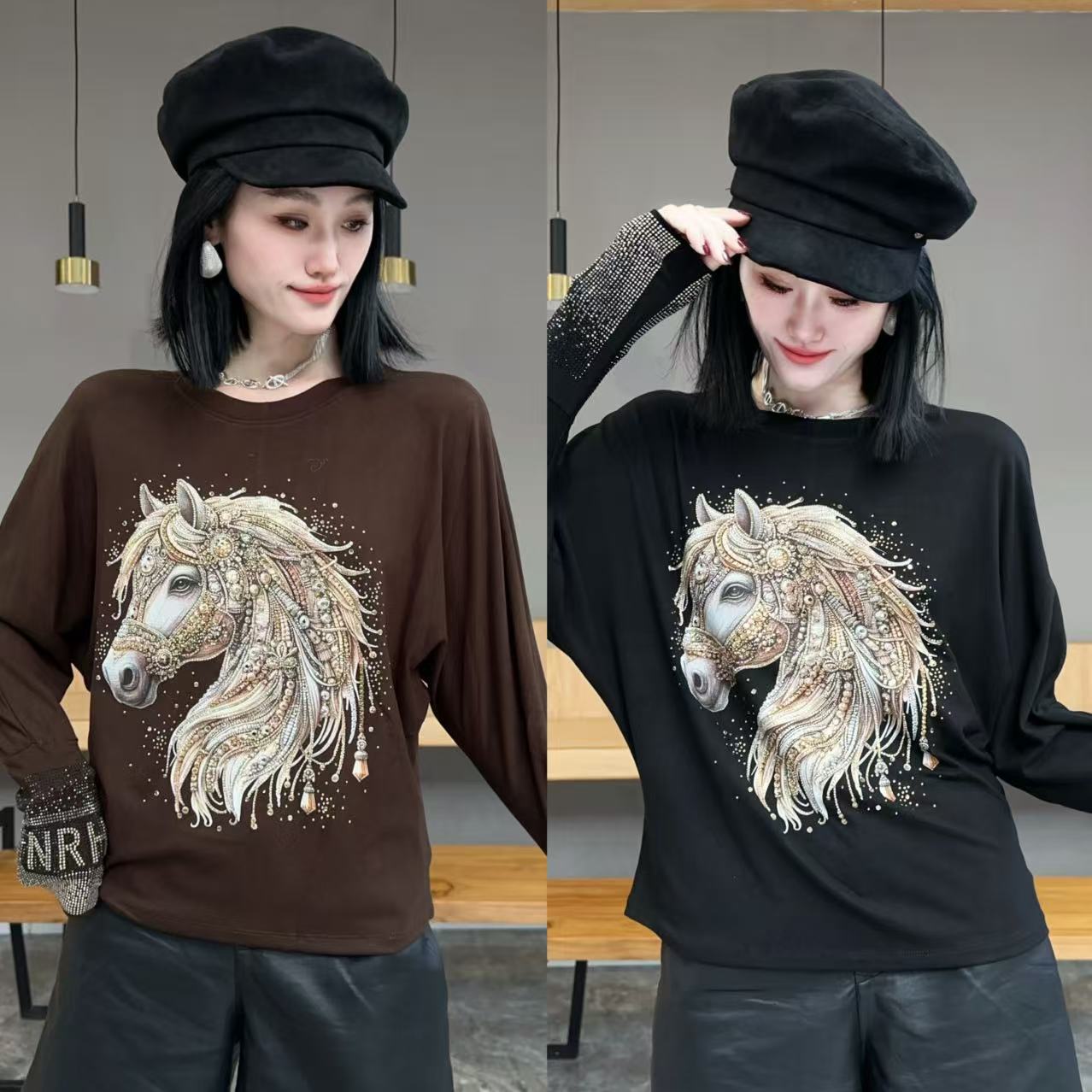  【YJ·原创】2025冬季新款设计感宽松百搭显瘦高弹打底衫女  YY3722