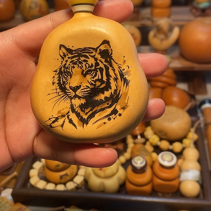 烙画老虎葫芦葫芦