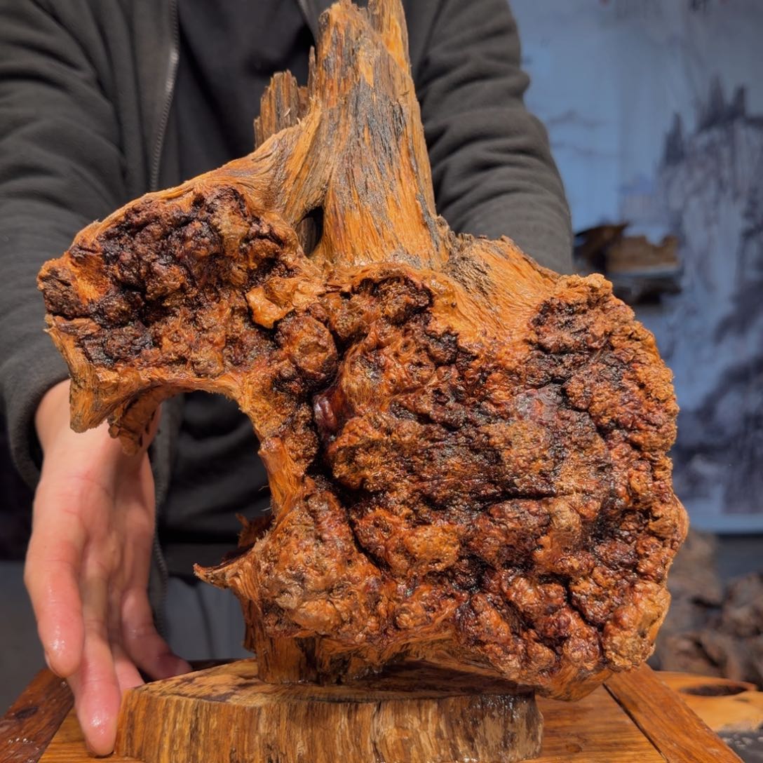 林***冲木三丰琥珀木 天然摆件4