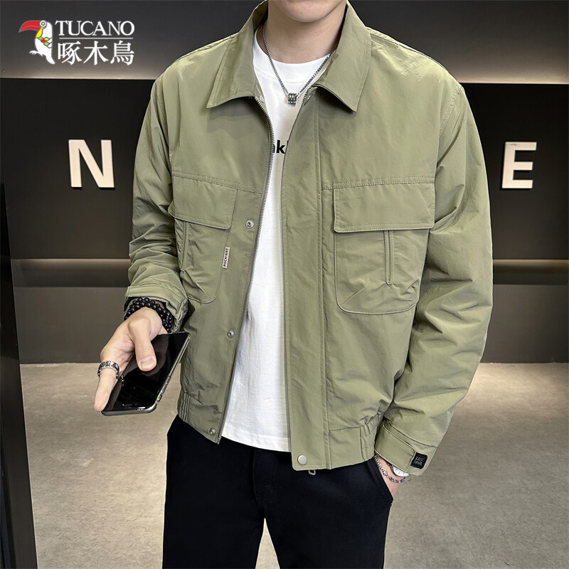 TUCANO/啄木鳥时尚休闲工装翻领夹克男春秋新款百搭潮流外套1116