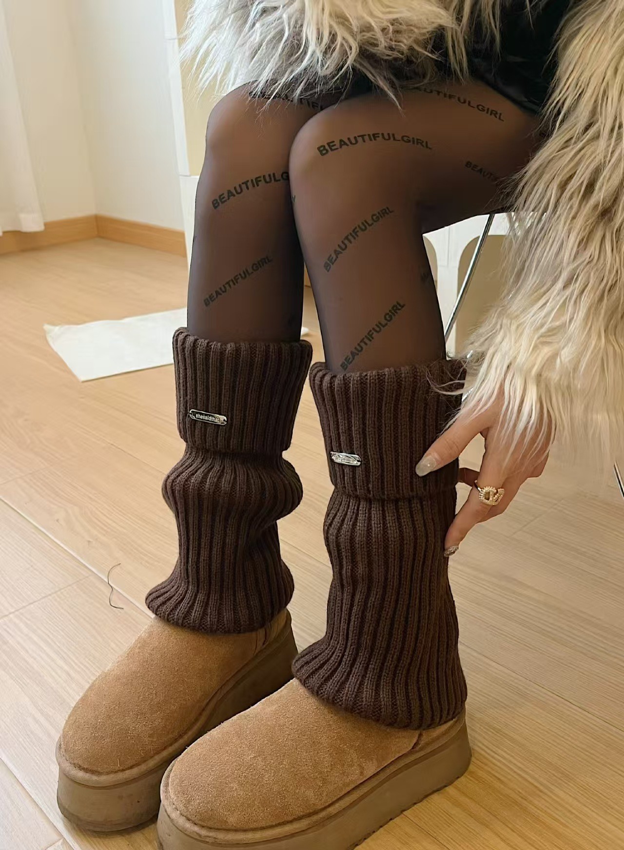 新款腿套女款JK袜套推荐加厚棕色堆堆袜穿搭宽松秋冬季