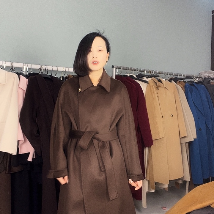 双面呢大衣咖啡色M码女主绝