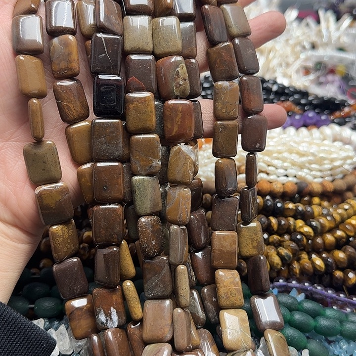 玛瑙/玉髓未镶嵌珠宝半成品一条13x18mm彼得石