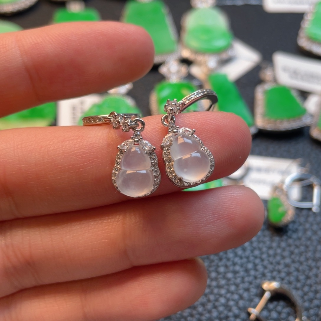 翡翠银S925镶嵌吊坠(不含链)