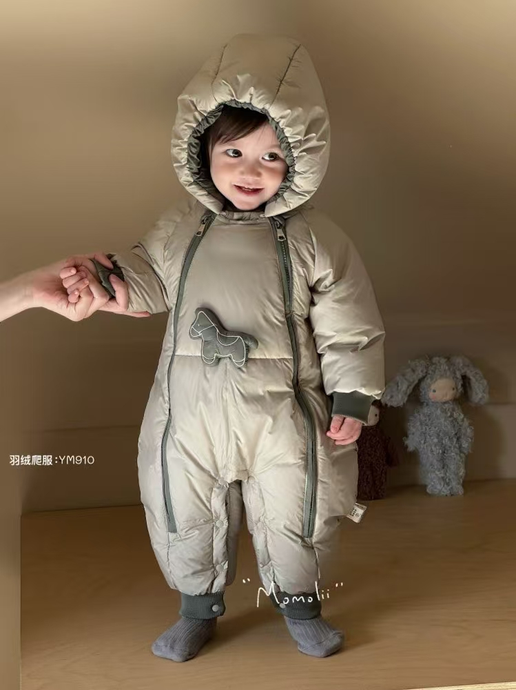 婴幼儿羽绒服连体衣男女宝宝超萌小马羽绒服910
