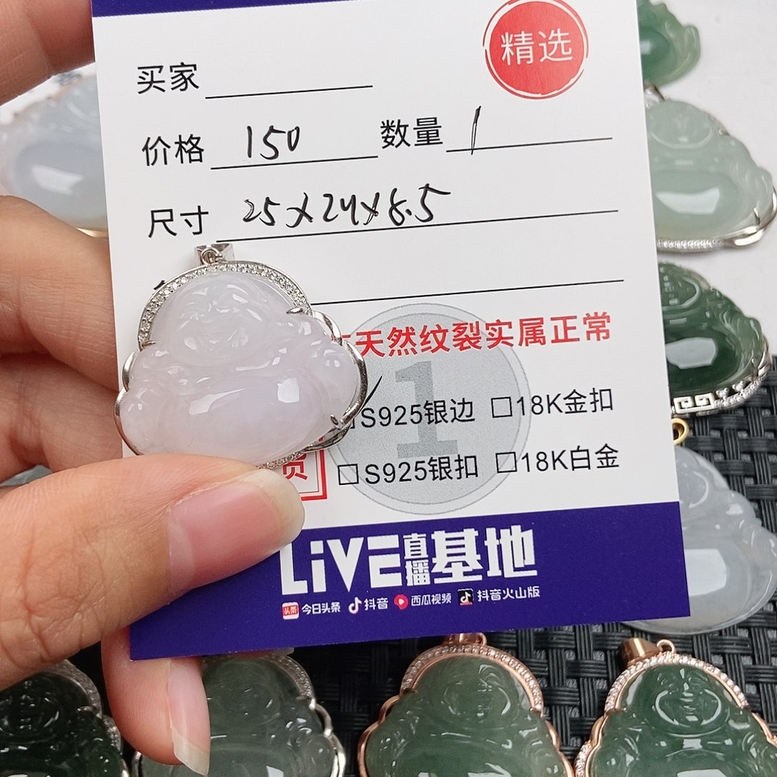 翡翠银S925镶嵌颈饰