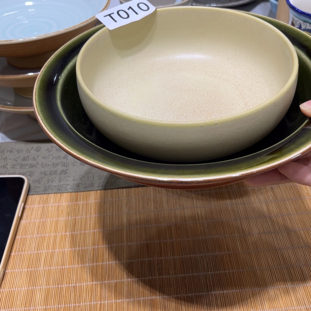 瓷景德镇粗陶复古盘碗微瑕