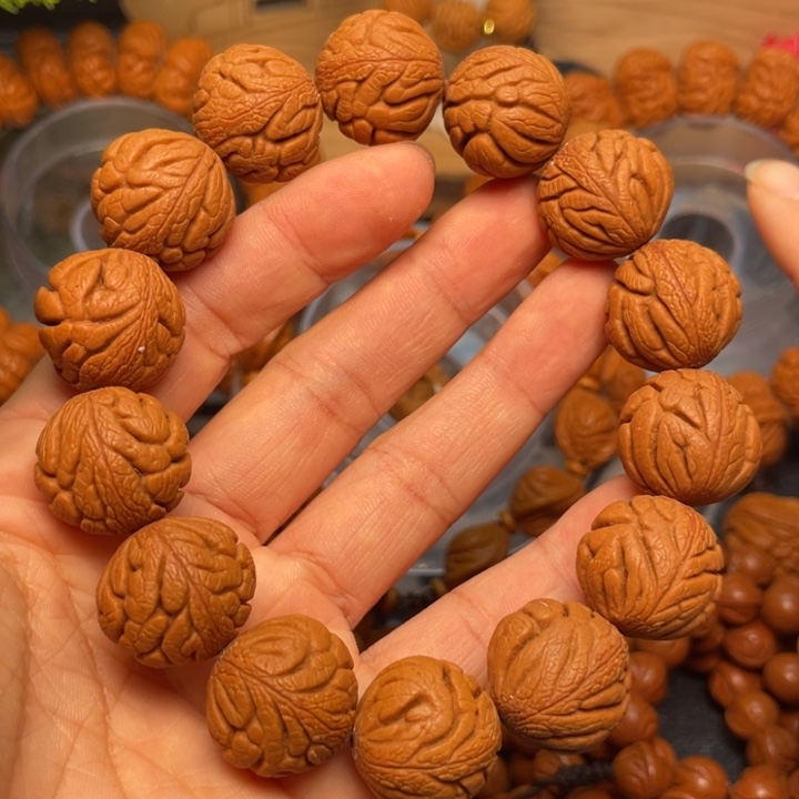 桃核手串龙纹桃核56