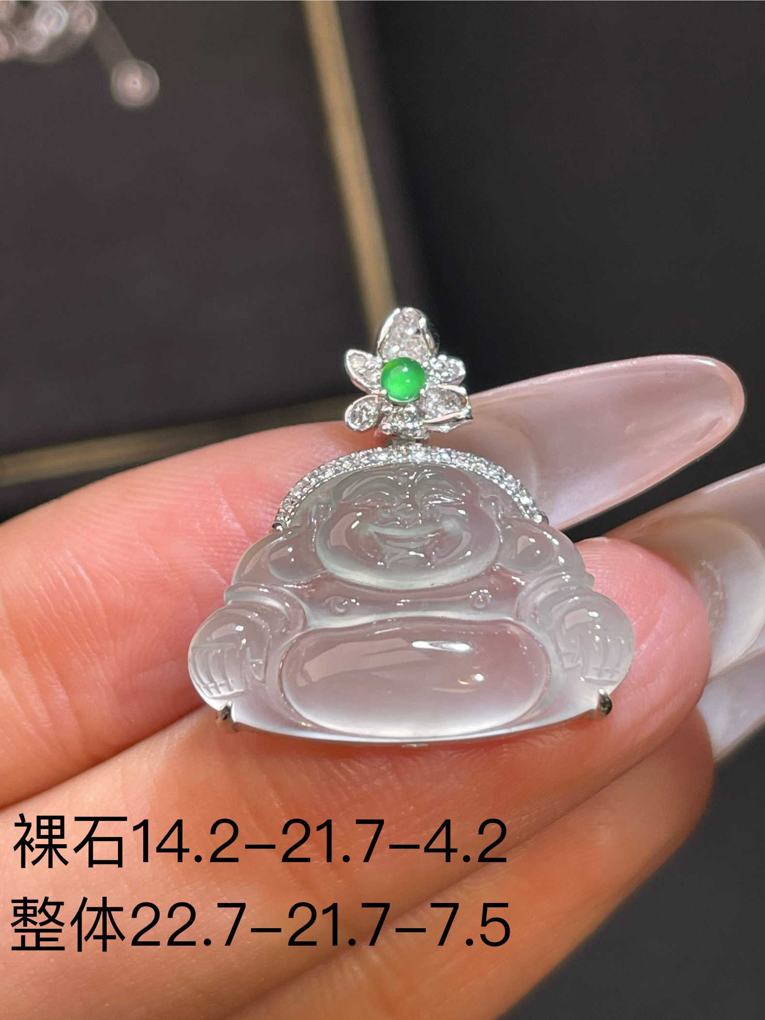 自家档口新货 玻璃种小佛超级纯 女生精品必备吊坠款式一刀切漏价