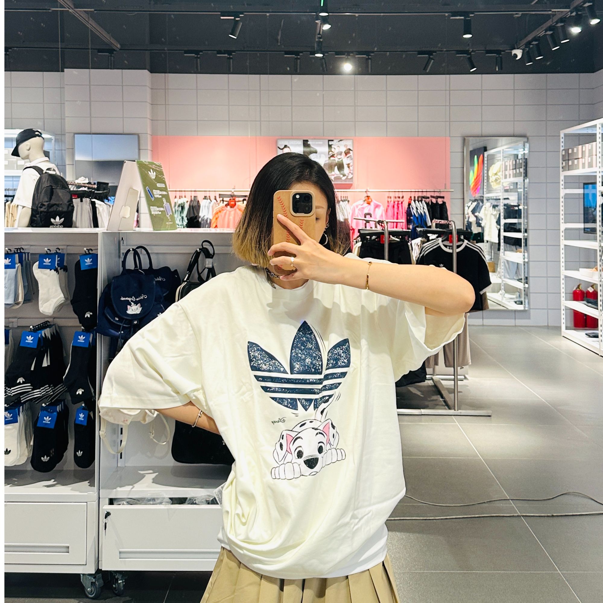 adidas/阿迪达斯GFX T-SHIRT迪士尼联名款纯棉运动短袖T恤 KG6683