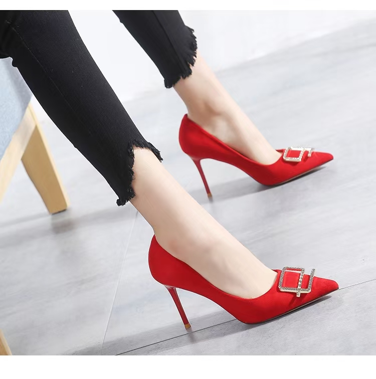 老时尚39-169气质细高跟尖头浅口百搭高跟性感女单鞋下单备注编码